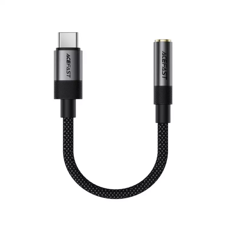 Acefast USB-C - 3,5 mm J12 äänisovitin musta