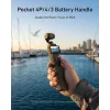 TELESIN 5000mAh akkukahva varavirtalähde DJI Osmo Pocket 3 / 4, USB-C, musta