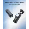 TELESIN 5000mAh akkukahva varavirtalähde DJI Osmo Pocket 3 / 4, USB-C, musta