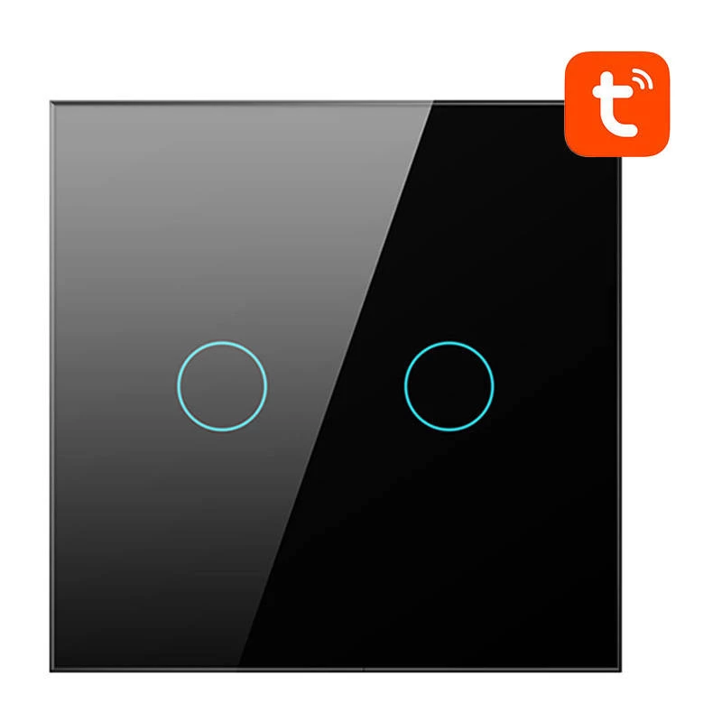 AVATTO TS02-EU-B2 älyvalokytkin WiFi 2-kytkin musta