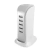 Dudao 5x USB-laturi integroidulla EU-verkkojohdolla valkoinen (A5EU)