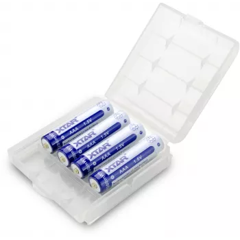 XTAR AAA 1,5 V 750 mAh ladattava Li-Ion-akku (4 kpl:n pakkaus) suojauksella