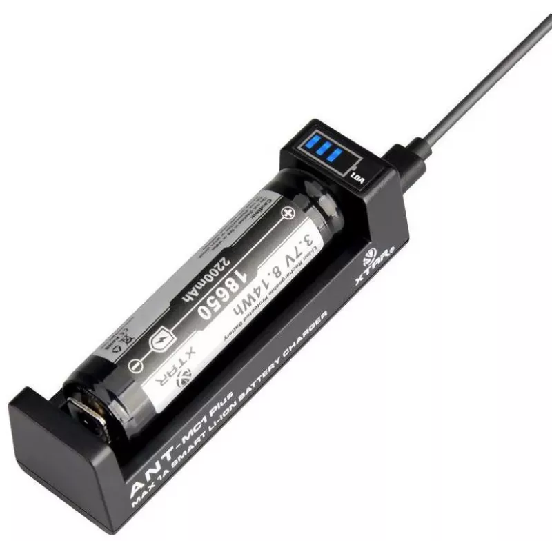 XTAR ANT MC1+ Micro USB Li-Ion-akkulaturi 18650-akulle