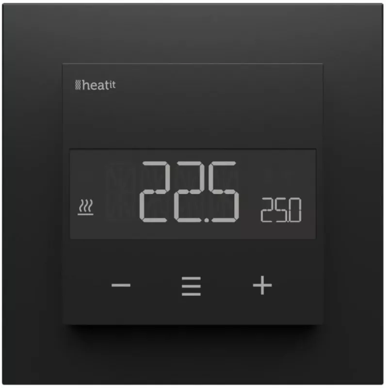 HEATIT Z-TRM6 Black Matt Z-Wave -termostaatti 3600W 16A 868.4 MHz