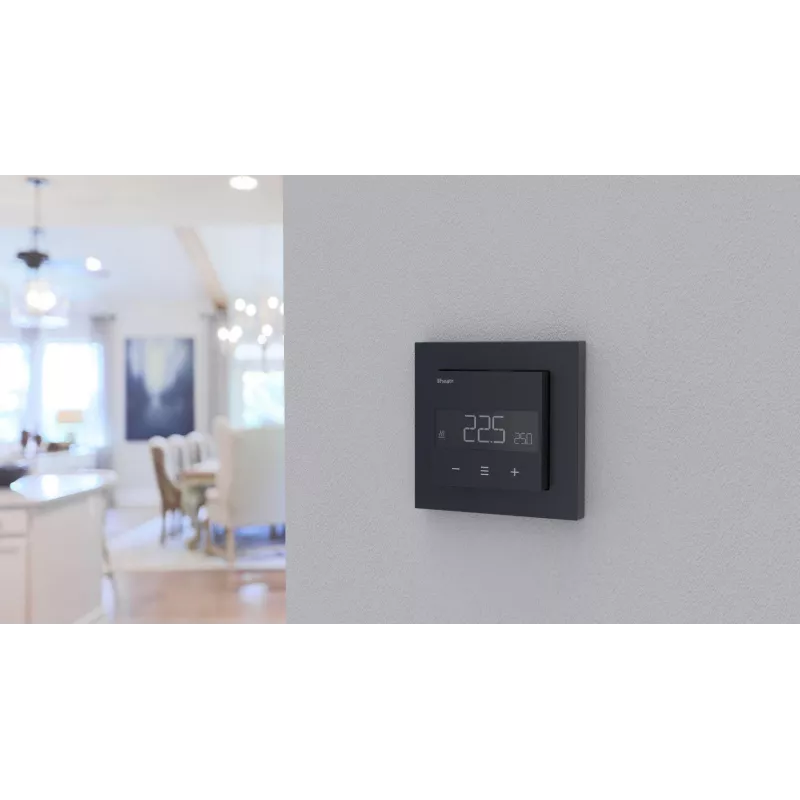 HEATIT WiFi6 Black Matt Wi-Fi -termostaatti 3600W 16A