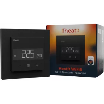 HEATIT WiFi6 Black Matt Wi-Fi -termostaatti 3600W 16A