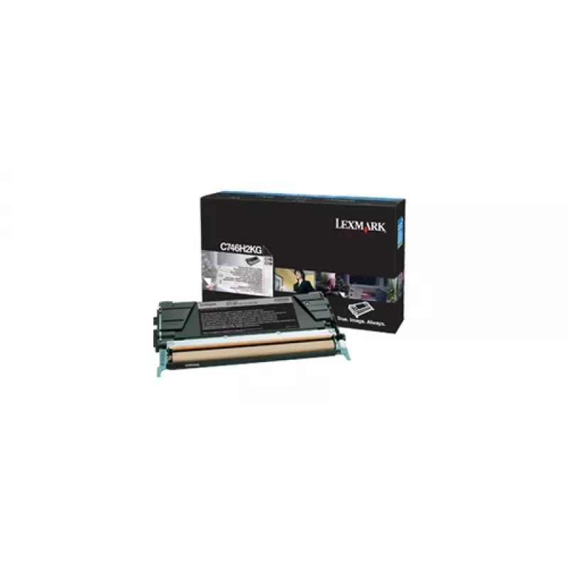 Lexmark suurikapasiteettinen musta alkuperäinen värikasetti (C746H2KG)