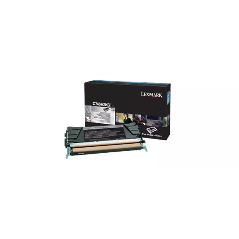 Lexmark suurikapasiteettinen musta alkuperäinen värikasetti (C746H2KG)