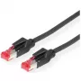 Draka Comteq S/FTP -patchkaapeli Cat6 10m - 15m - RJ-45 - RJ-45 - musta