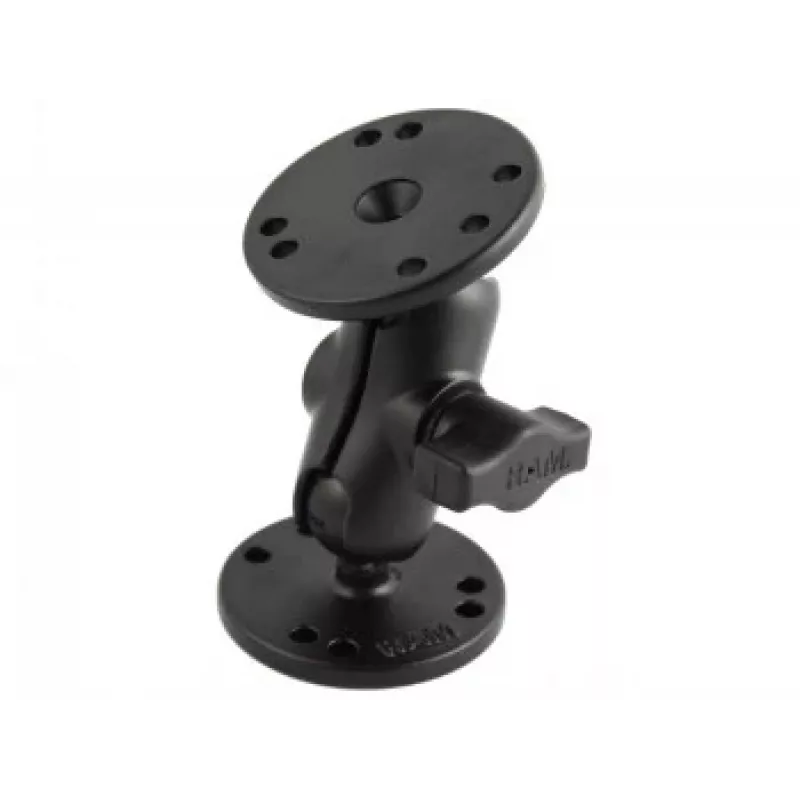 RAM MOUNTS B-kokoinen lyhyt asennusvarsi + 2x B-kokoinen 1.0 pallo pyöreä 2.5 alusta