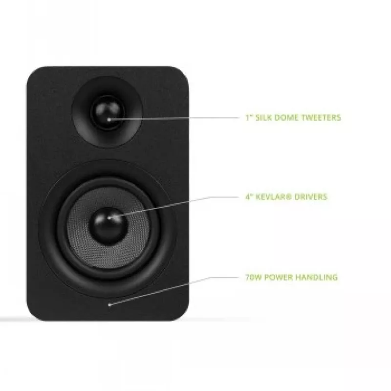 KANTO AUDIO YUP4 passiiviset hyllykaiuttimet - musta (pari)