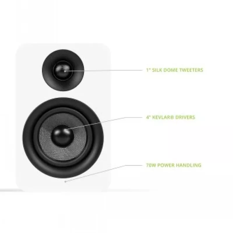 KANTO AUDIO YUP4W passiiviset hyllykaiuttimet pari - valkoinen
