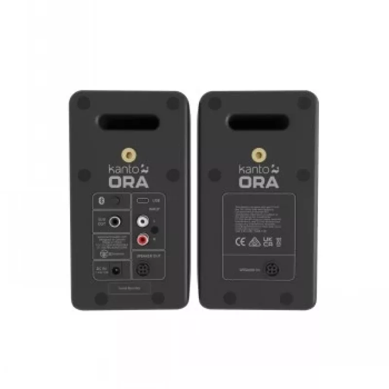 KANTO AUDIO 100W aktiiviset referenssipöytäkaiuttimet Bluetoothilla - musta, pari (sis. USB-C-virtajohdon)