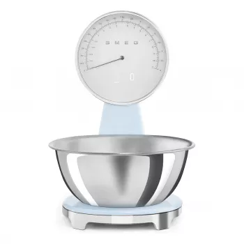 Smeg KSF01PBWW analoginen ja digitaalinen keittiövaaka pastellinsininen