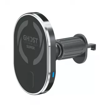 CELLY MagSafe-autoteline langattomalla latauksella - 15W Qi-pikalataus, ilmanvaihtoteline, 360° kierto, musta