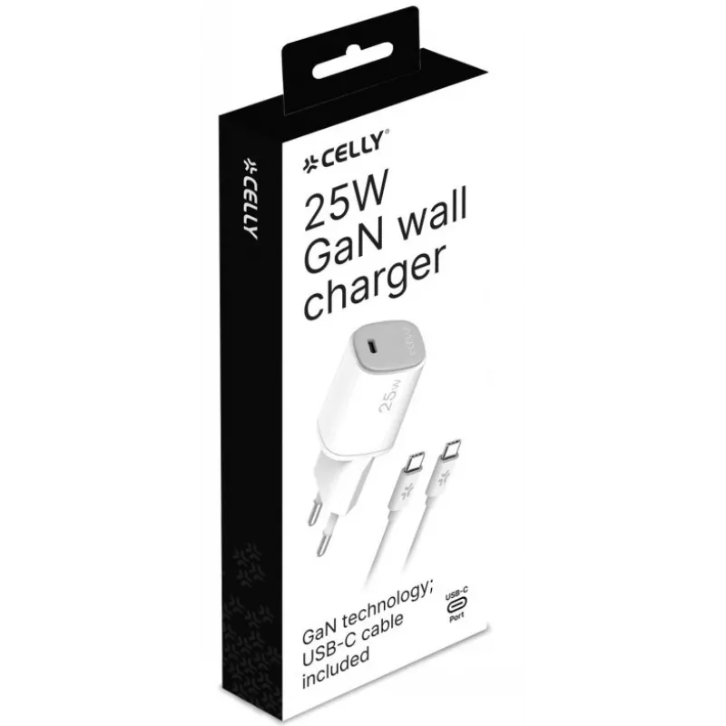 CELLY UP TC 1 USB-C 25W + C to C kaapeli