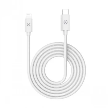 CELLY Lightning USB-C kaapeli 60W - 1,2m valkoinen MFi-sertifioitu