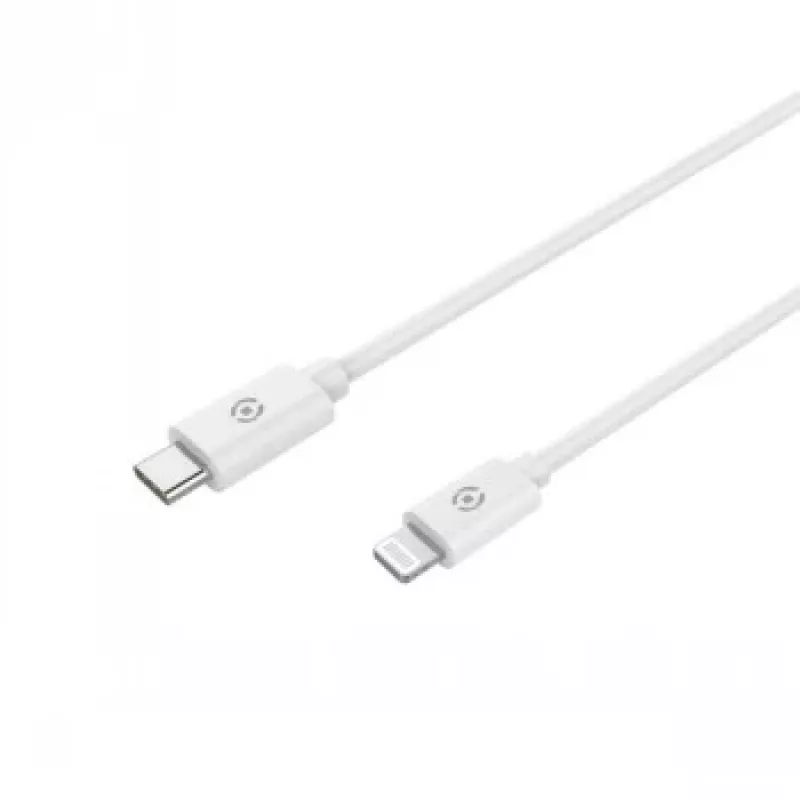 CELLY Lightning USB-C kaapeli 60W - 1,2m valkoinen MFi-sertifioitu
