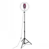CELLY Ring Professional jalusta valolla - 160 cm, 10 tuuman LED-rengasvalo, USB-käyttöinen, musta