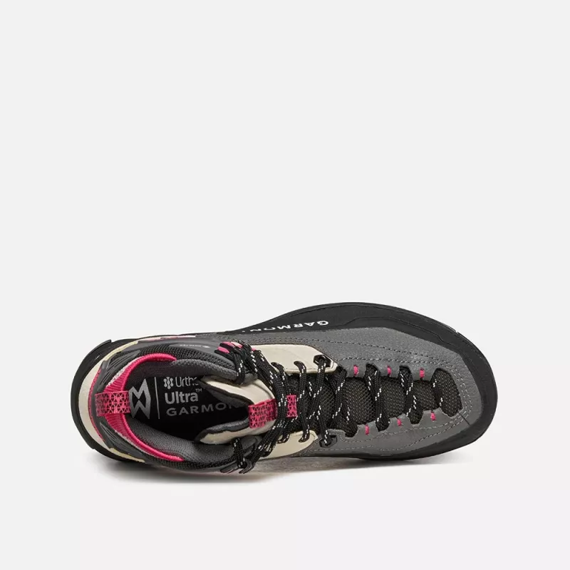 Garmont Akron Mid GTX naisten vaellussaappaat - harmaa/vadelmanpunainen (EU 38)