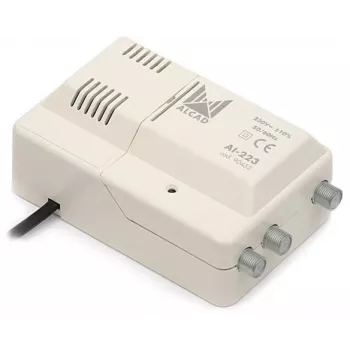 Alcad AL-223 VHF-UHF laajakaistavahvistin 1 tulo 2 lähtöä