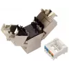 Solarix Cat.6A STP RJ45 Keystone -liitin työkaluton musta SXKJ-10G-STP-BK-SA