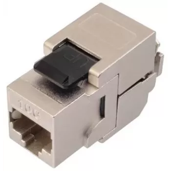 Solarix Cat.6A STP RJ45 Keystone -liitin työkaluton musta SXKJ-10G-STP-BK-SA