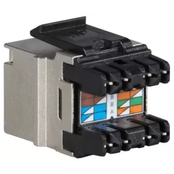 SOLARIX Cat.6 STP FTP RJ45 Keystone -moduuli työkaluton hopea