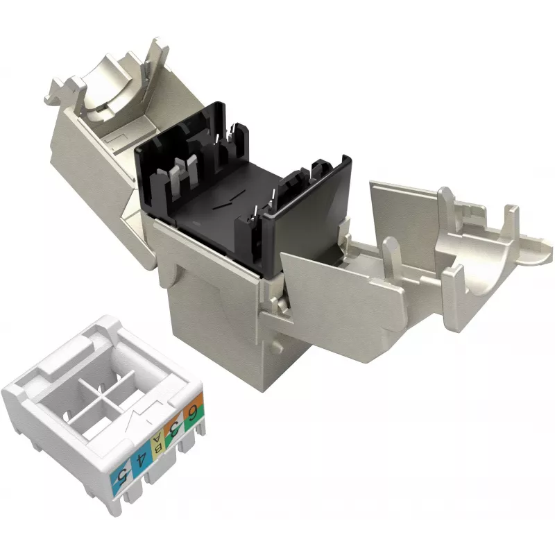 Solarix Cat.6A STP RJ45 Keystone -liitin työkaluton SXKJ-10G-STP-RAL-SA