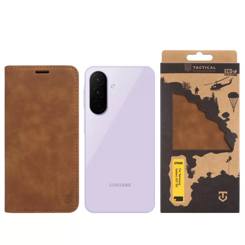 Tactical-kirjakotelo Xproof Galaxy A27 5G Mud Brown