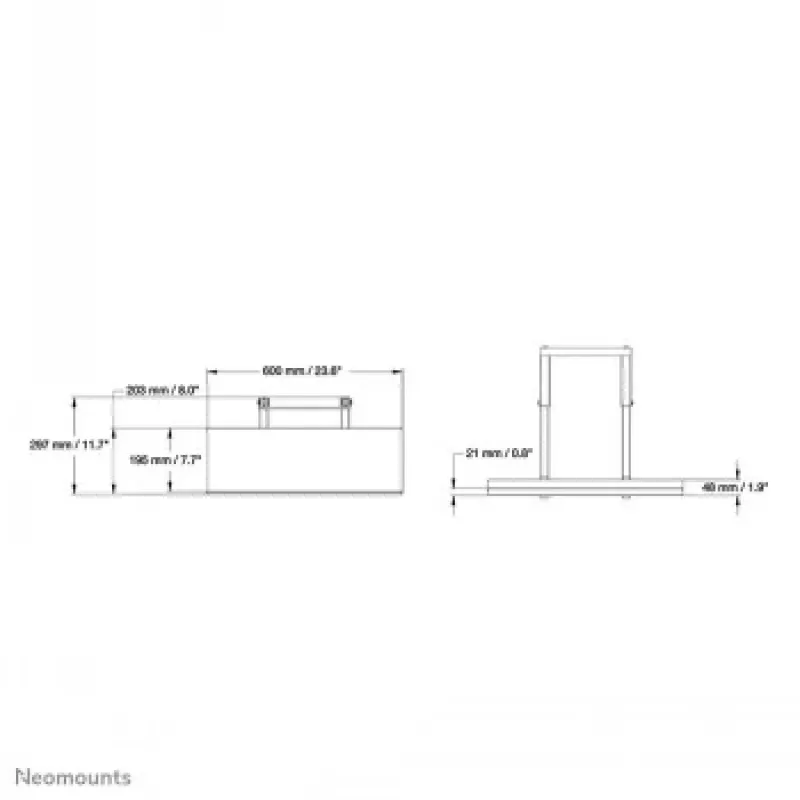 NewStar näppäimistöhylly PLASMA-M2500/W2500 -sarjaan - musta