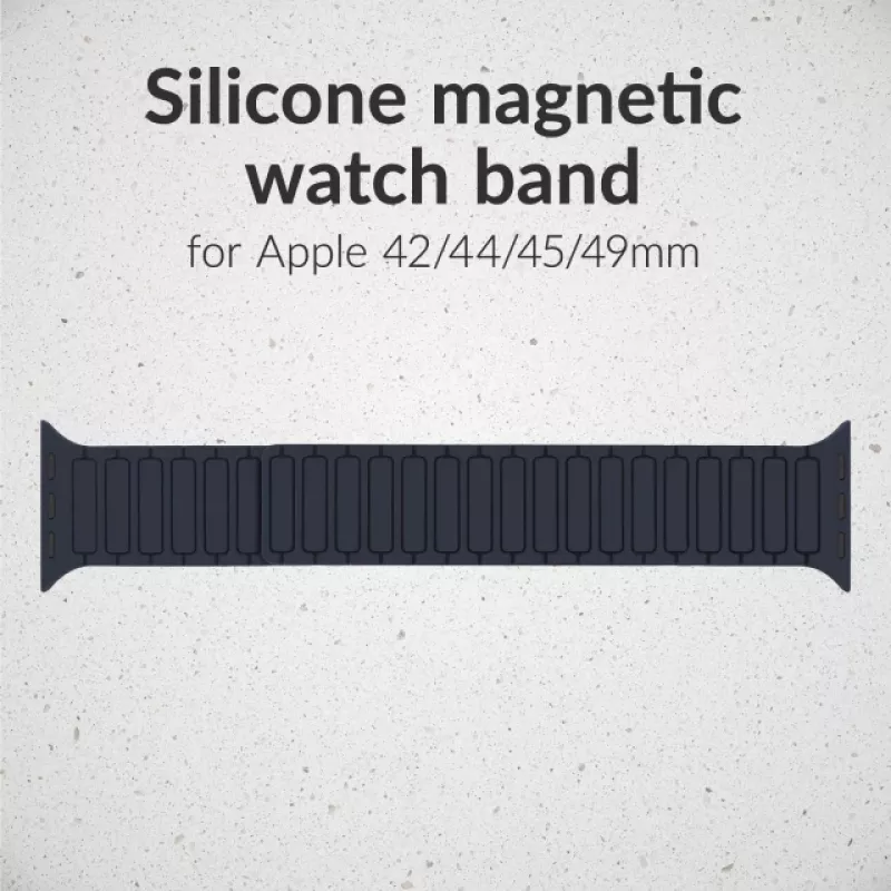 Mobilize silikoninen kelloranneke - magneettinen - Apple 42/44/45/49mm - sininen