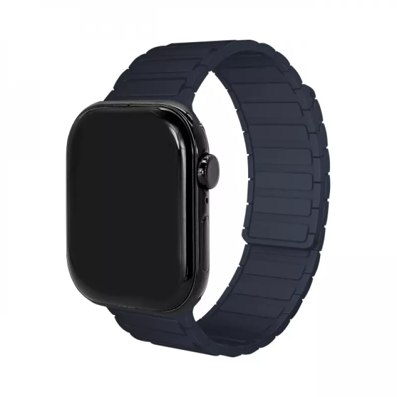 Mobilize silikoninen kelloranneke - magneettinen - Apple 42/44/45/49mm - sininen