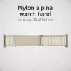 Mobilize nyloninen kelloranneke - Alpine - titaaniliitin - Apple 38/40/41mm - Starlight