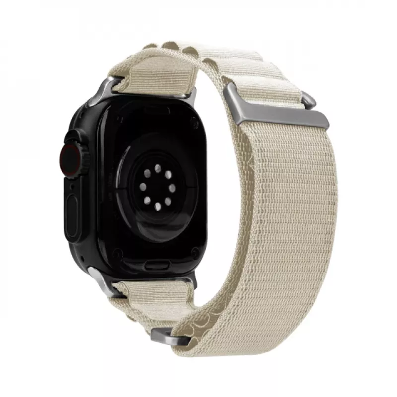 Mobilize nyloninen kelloranneke - Alpine - titaaniliitin - Apple 38/40/41mm - Starlight