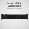 Mobilize nyloninen kelloranneke - Alpine - musta liitin - Apple 38/40/41mm - musta