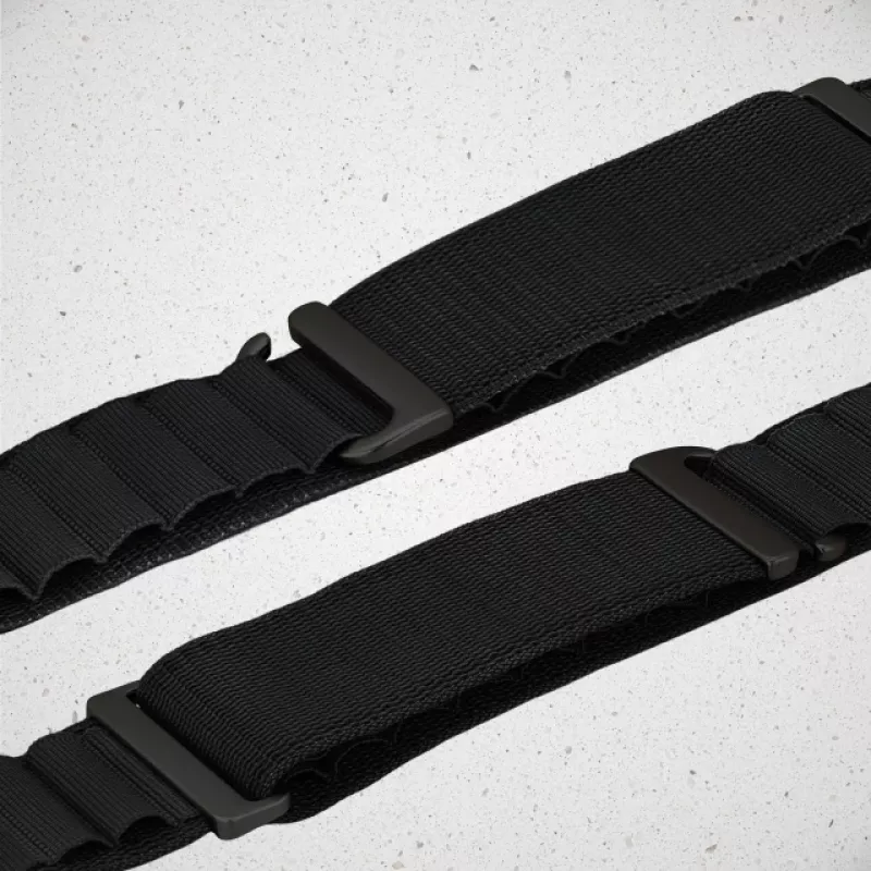 Mobilize nyloninen kelloranneke - Alpine - musta liitin - Apple 38/40/41mm - musta