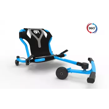 EzyRoller Spinner Pro X jalkakäyttöinen go-kart 360° käännöllä, sininen, 10+ vuotta
