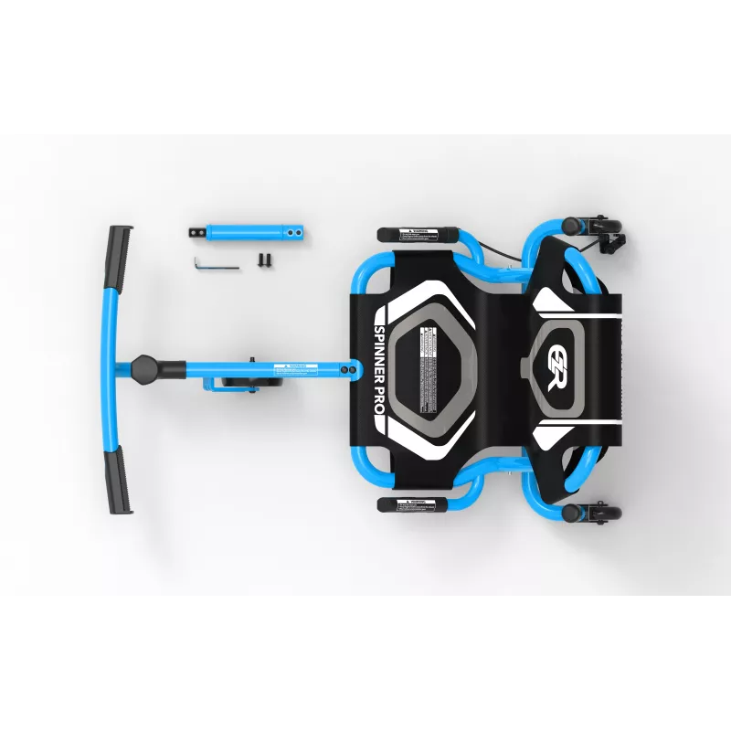 EzyRoller Spinner Pro X jalkakäyttöinen go-kart 360° käännöllä, sininen, 10+ vuotta
