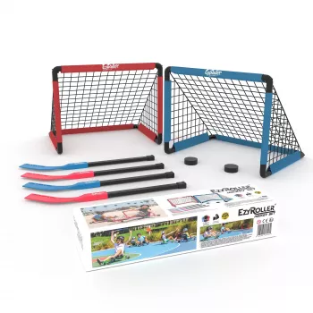 EzyRoller EZ-HOCKEY jääkiekkosetti 4 pelaajalle (maalit, mailat, kiekot)