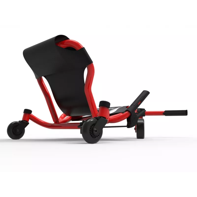 EzyRoller Spinner X ajoneuvo-gokart - jalkakäyttöinen 360° käännöksellä - punainen