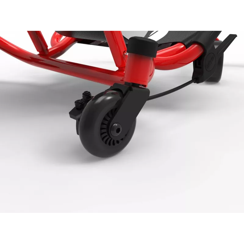 EzyRoller Spinner X ajoneuvo-gokart - jalkakäyttöinen 360° käännöksellä - punainen