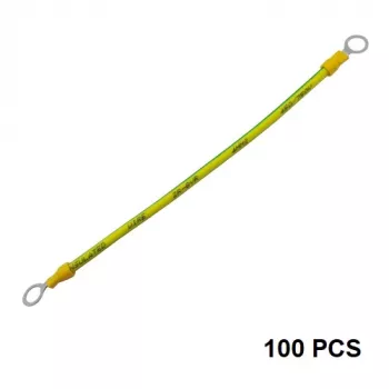HISMART maadoituskaapeli liittimillä aurinkopaneeleille, kupari, 4 mm², 20 cm, 100 kpl