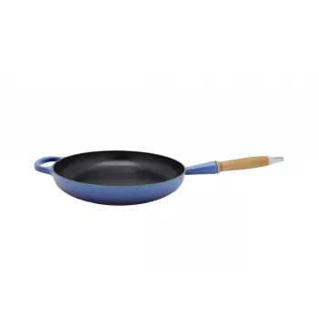 Le Creuset Signature 20258282200422 valurautainen paistinpannu puukahvalla