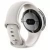 Google Pixel Watch Polished Silver ruostumaton teräs 41mm Chalk Active -ranneke