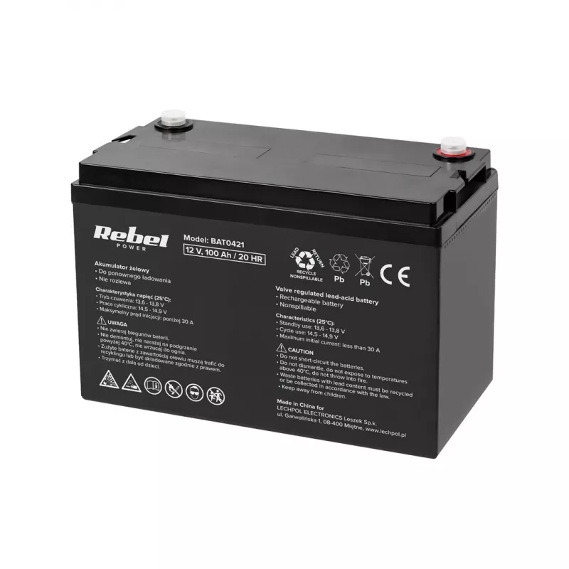 REBEL VIPOW geeliakku 12V 100Ah