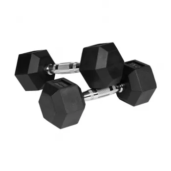 REBEL ACTIVE kumipinnoitetut valurautakäsipainot 2x5 kg