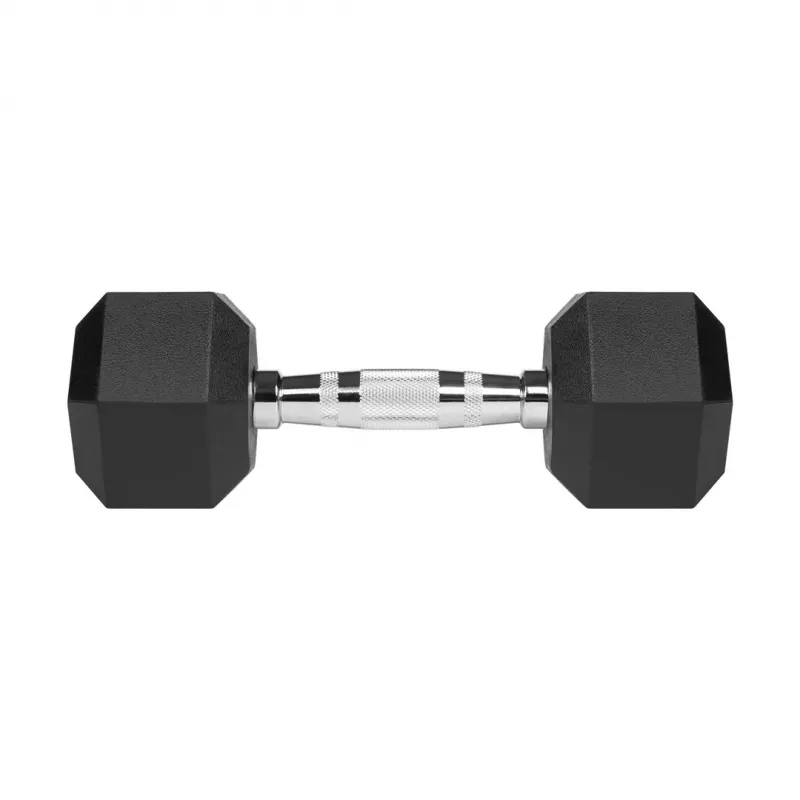 REBEL ACTIVE kumipinnoitetut valurautakäsipainot 2x5 kg