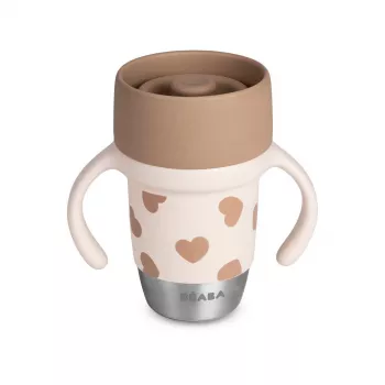 Beaba BigLove 360° ruostumaton teräs harjoittelumuki 250 ml Rose