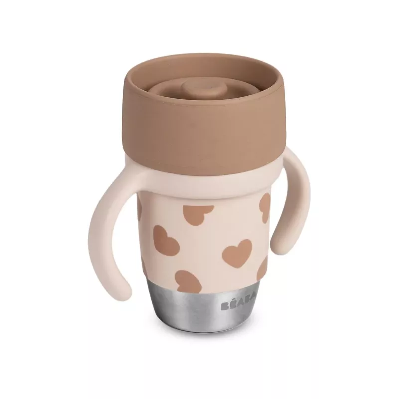 Beaba BigLove 360° ruostumaton teräs harjoittelumuki 250 ml Rose